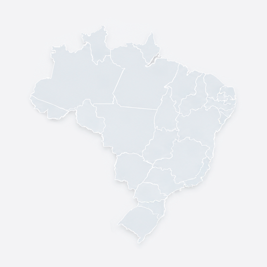 Mapa do Brasil com cobertura Inovatri
